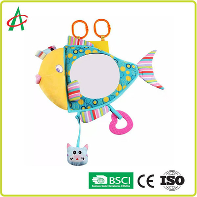 BSCI Plush Books For Babies 23.5x35cm Fish Shape With Mirror