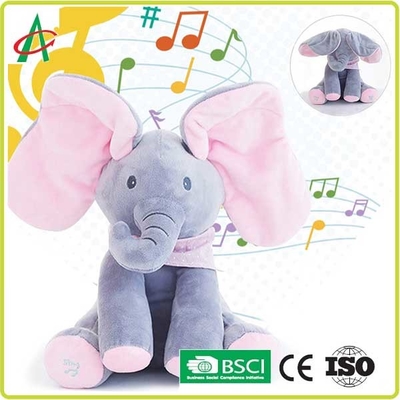 CPSIA Safety Standard Musical Plush Toys , 25cm Baby Musical Elephant