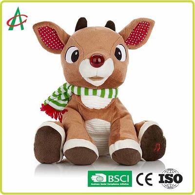 Reindeer Musical Stuffed Animals For Infants 8.5 Inches