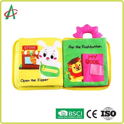 Polyester 20x20cm Soft Cloth Books For Babies ASTM Standard