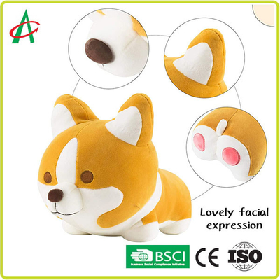 ODM Shiba Inu Stuffed Toy , EN71-1-2-3 Cute Corgi Plush Pillow