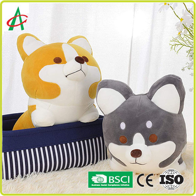 ODM Shiba Inu Stuffed Toy , EN71-1-2-3 Cute Corgi Plush Pillow