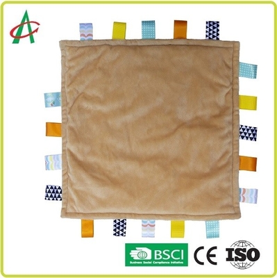 3.2 Pounds Newborn Comforter Toy 12x12 Inches Printing Tag Blanket