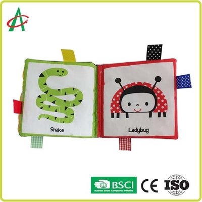 23cm 3D Soft Activity Book , EN71 Cloth Books For Babies