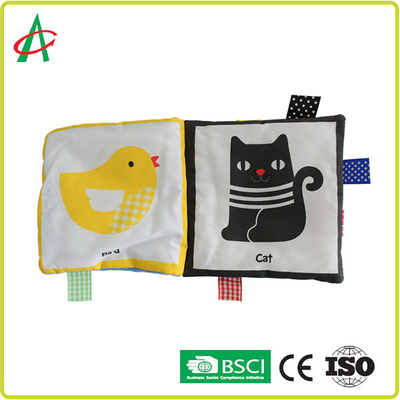 23cm 3D Soft Activity Book , EN71 Cloth Books For Babies