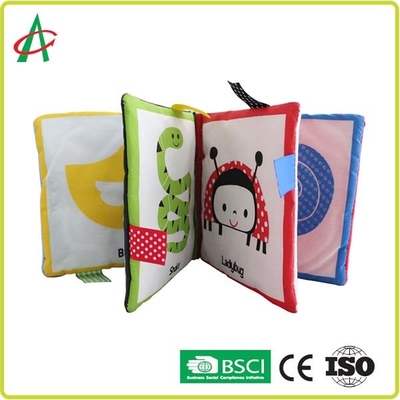 23cm 3D Soft Activity Book , EN71 Cloth Books For Babies
