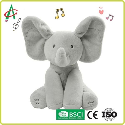 CPSIA Safety Standard Musical Plush Toys , 25cm Baby Musical Elephant