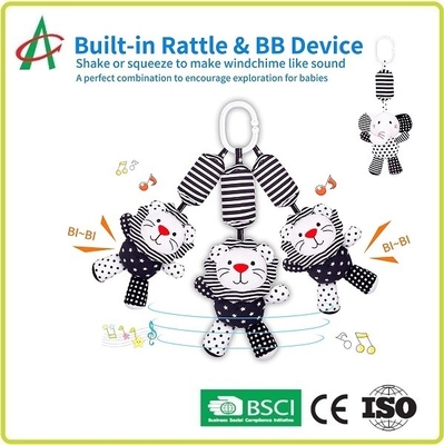 19CM Baby Hanging Rattle Toys , OEM Stroller Toys For Baby