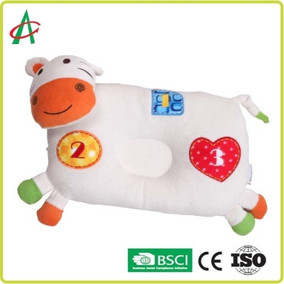 Polyester Fiber Plush Cow Pillow , 28cmx22cm Childrens Animal Pillows