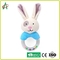 Rabbit 21x8.5cm Baby Plush Rattle 100 polyester CE Certification