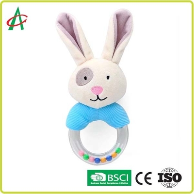 Rabbit 21x8.5cm Baby Plush Rattle 100 polyester CE Certification