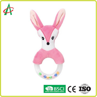 Rabbit 21x8.5cm Baby Plush Rattle 100 polyester CE Certification