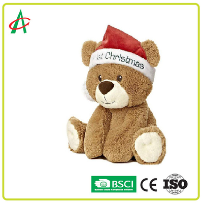 Lovely Teddy Bear Xmas Gift Plush Toy Stuffed Animal My 1st Christmas Customize