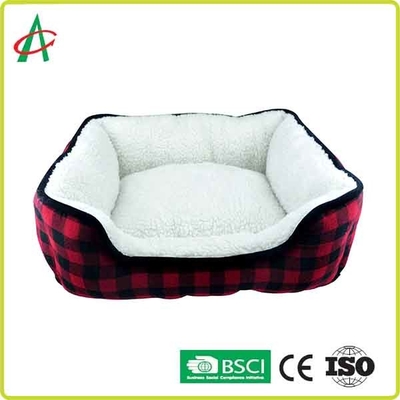 Rectangle Fluffy Dog Blanket , CPSC Soft Pet Bed With Anti Slip Bottom