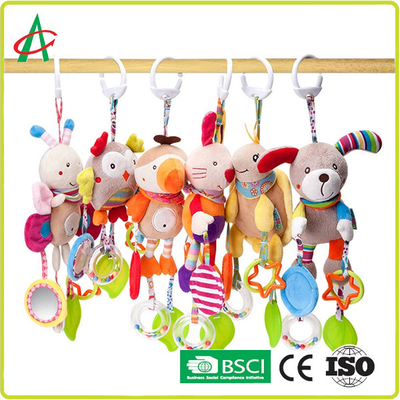 21*10cm Crib Safe Stuffed Animals , EN71 Baby Hanging Rattle Toys