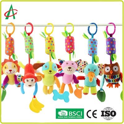 21*10cm Crib Safe Stuffed Animals , EN71 Baby Hanging Rattle Toys