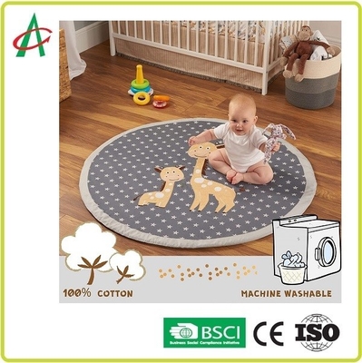 Non Slip EN71 Washable Baby Play Mat Super Soft Textured Fabrics