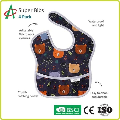 11.81&quot; Newborn Baby Bibs , ISO9001 Waterproof Bibs For Babies