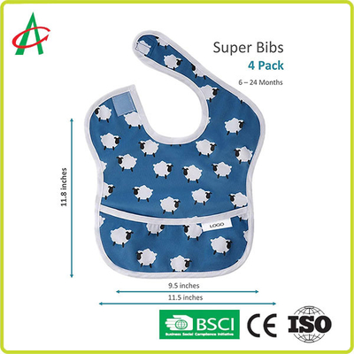 11.81&quot; Newborn Baby Bibs , ISO9001 Waterproof Bibs For Babies