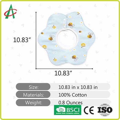 BPA Free Newborn Baby Bibs Comfortable Cotton 360 Degree Rotation