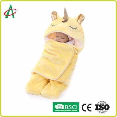 Flannel Unicorn Pillow Sleeping Bag 65x75cm With Velcro For Babies