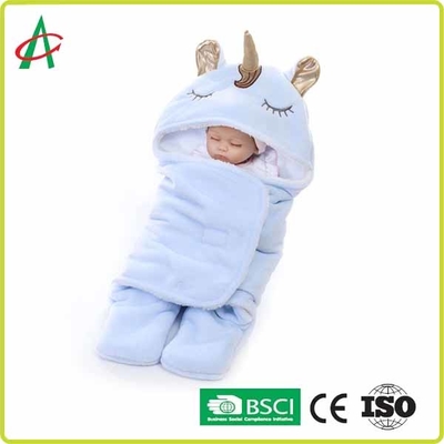 Flannel Unicorn Pillow Sleeping Bag 65x75cm With Velcro For Babies