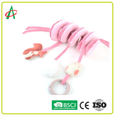 Bright Color CE / BSCI Spiral Pram Stuffed Animal Toy For Baby