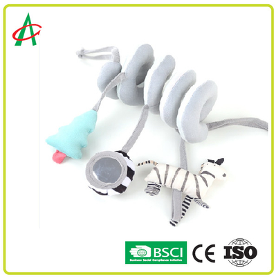 Bright Color CE / BSCI Spiral Pram Stuffed Animal Toy For Baby