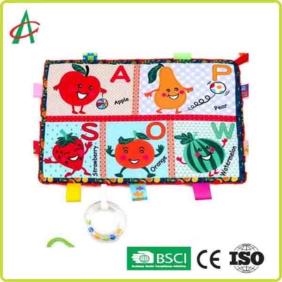 BSCI 29.7x21cm Baby Comforter Toy ultra soft plush Fruit And Animal Printing