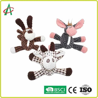Durable Pet Interactive Squeaky Toy Donkey Plush Pet Toys For Puppy And Medium Dogs