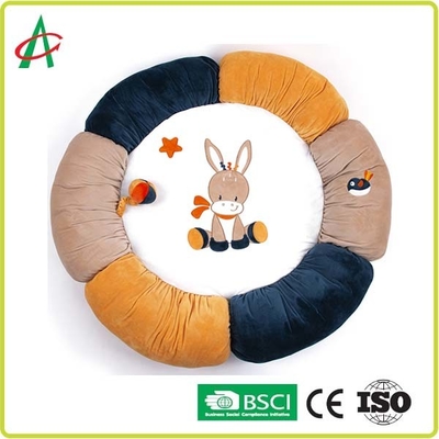 AZO Free bOA fabric Baby Gym Play Mat With Mini Plush Animal Toys