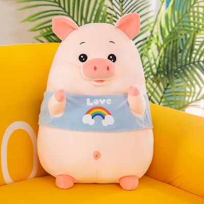 OEM Washable 20in Cute Pig Plush Toy Pillows For Girls