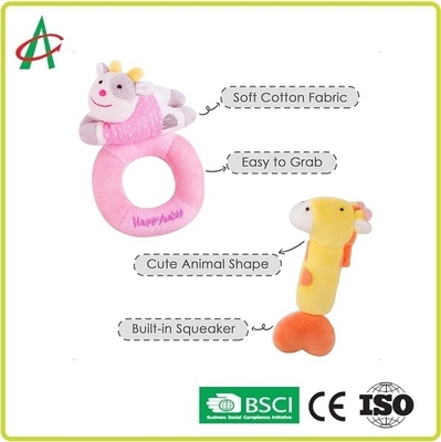 ASTM Huggable Plush Rattle Toys With PP Cotton Filled