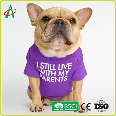 ODM Full Handcraft Sewing Cotton Pet T Shirt With Printed Names