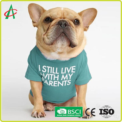 ODM Full Handcraft Sewing Cotton Pet T Shirt With Printed Names
