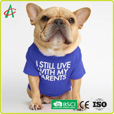 ODM Full Handcraft Sewing Cotton Pet T Shirt With Printed Names