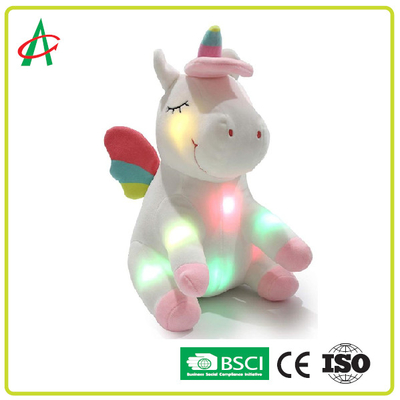 Music &amp; Light Up Unicorn Soft Plush Toy Stuffed Animal Gift