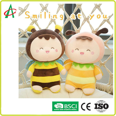 Polypropylene Plush Filling Polyester Fabric Bee Plush Toy