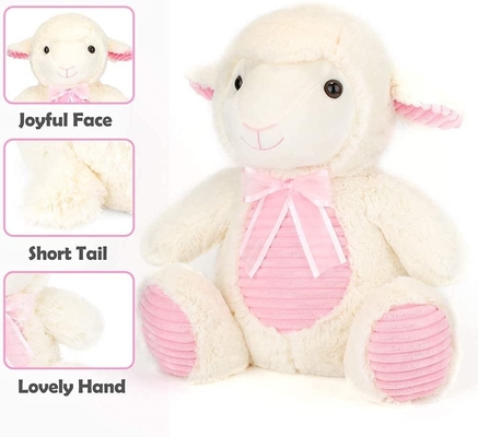 No Irritation 20cm PP Cotton PV Velvet Sheep Plush Toy