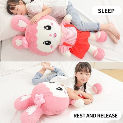 ISO9001 ASTM 40'' Nontoxic Cute Rabbit Plush Pillow